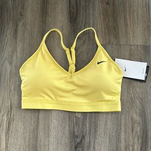Nike Indy Sports Bra Yellow Medium NWT